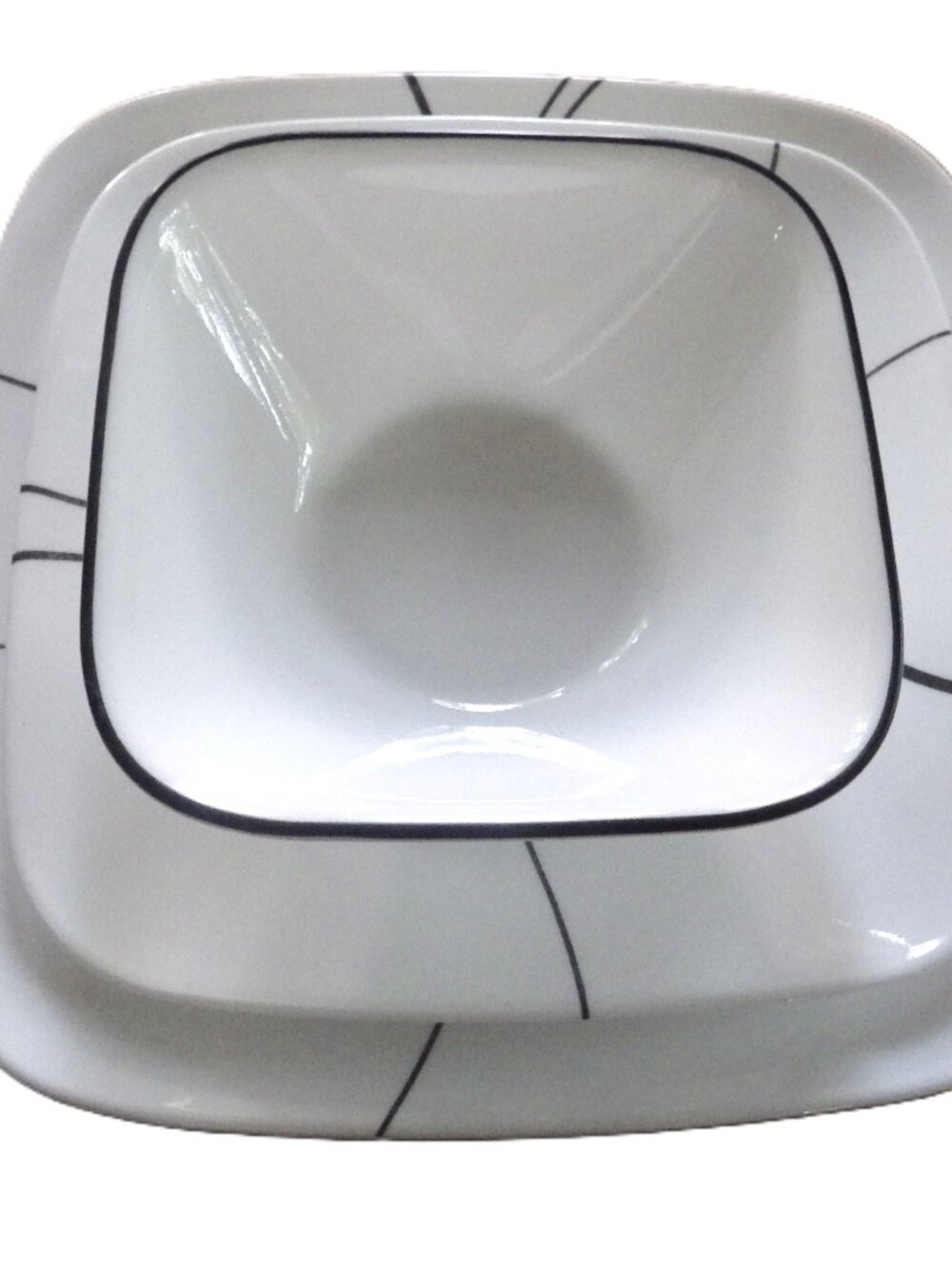 Corelle Simple Lines Place Setting/ 3 piece/ Dinner Plate/ Side Plate / Bowl